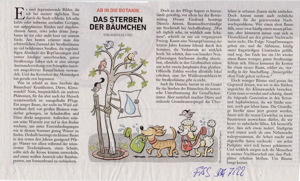 Ab in die Botanik - Das Sterben der Bäumchen - FAS Juli 2022